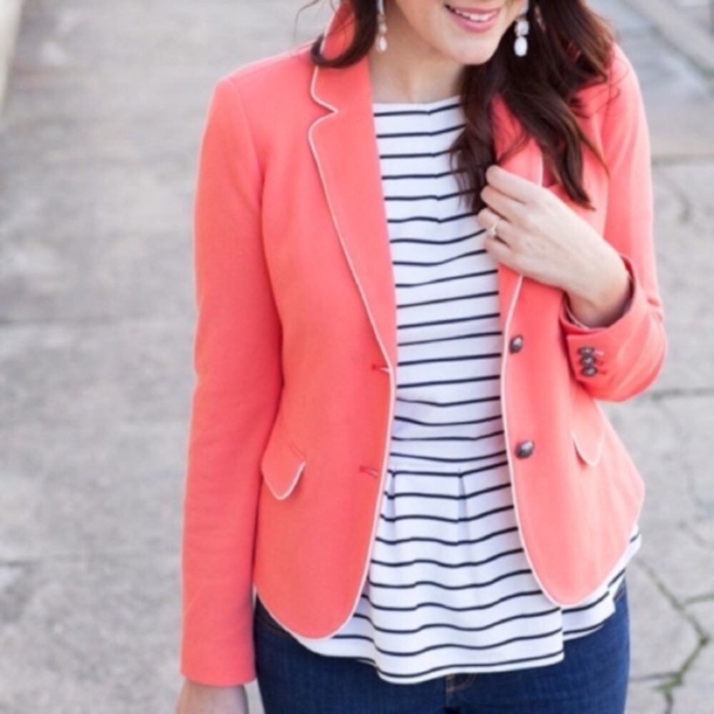 Gap The Academy Blazer Fire Coral Size 2